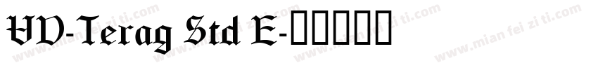 VD-Terag Std E字体转换